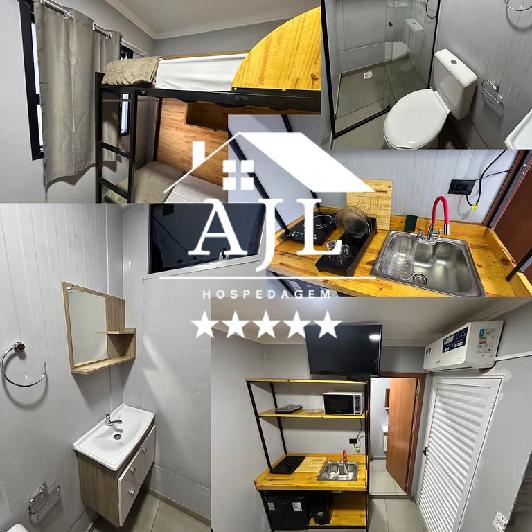 6 - Mini loft Container climatizado com enxoval